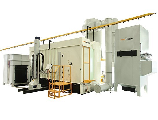 Automatic powder spraying room